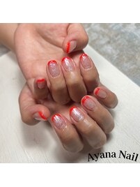 ビビッドフレンチネイル