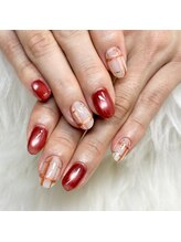 マイオティック ネイル(miotic nail)/秋色マグネットチェックデザイン