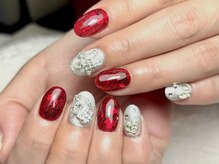 センスネイル 自由が丘店(Sense Nail)/キラキラストーンxボルドー