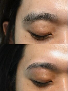 トラウシー 表参道(trawsy)の写真/ボサボサ眉毛じゃモテない！【メンズ眉毛ワックス■ナチュラルブロウ(HBL)可】男性らしい眉が苦手な方にも