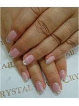 クリスタルネイル ゆめタウン博多店(CRYSTAL NAIL)/ラメホログラムフレンチネイル