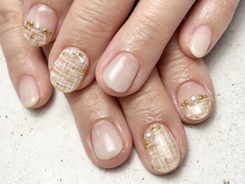 ヘアーアンドネイル ルシア(Hair&Nail Lucia)/シンプル風ツイードネイル！