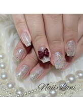 ネイルクロスラニ 練馬店(Nail Lani)/ラメワンカラー＋リボン♪ 