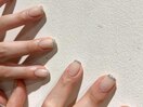 キラキラシルバーの細フレンチ