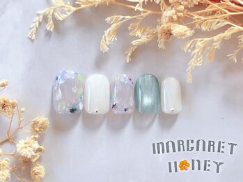 マーガレットハニー 本八幡/ぷっくりフラワー梅雨ネイル