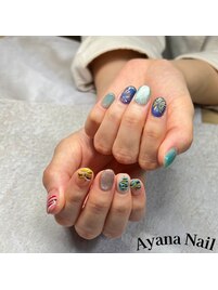 花火ネイル