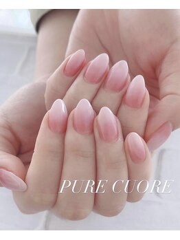 ピュアクオーレ(PURE CUORE)の写真/【パラジェル取り扱いサロン】手先が変わります！シンプルカラー＆うる艶でエレガントな手先に♪