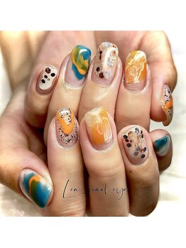 オレンジニュアンスアート