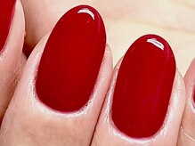 モーヴネイル(mauve.nail)/情熱的な赤ワンカラーネイル♪