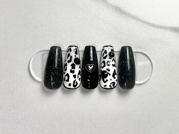 定額アート(ヒョウ柄ネイル)