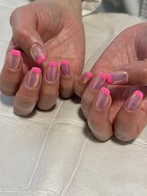 ユージューネイルルーム(UJU nail room)/ピンクフレンチミラーベース