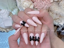 レアネイル 渋谷店(Le’a nail)/ワンカラー☆リボン