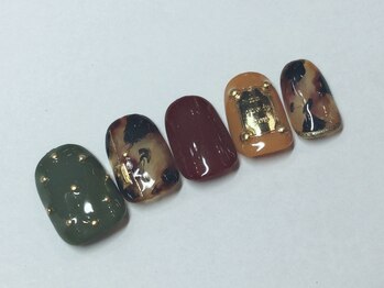 クリスタルネイル ボンベルタ橘店(CRYSTAL NAIL)/べっ甲ネイル