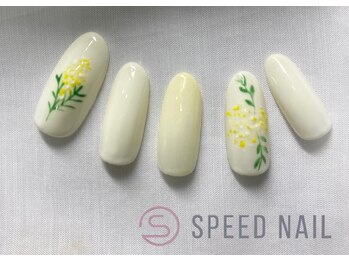 スピードネイル アンド アイ 宮交シティ店/#158 【フラワー×ワンカラー】