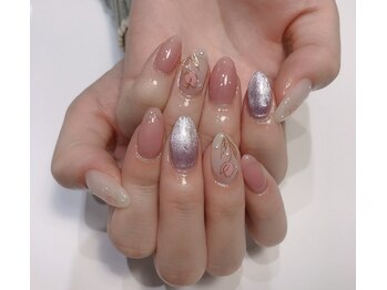 クリスタルネイルサロン(Crystal Nail)/華やかミラーチューリップ