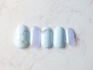 シンプルハートネイル