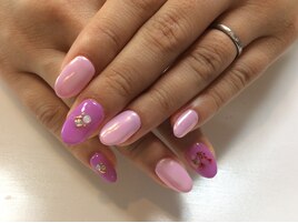 パープル 押し花