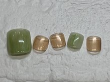 ネイルメゾン 天神店(NAIL MAISON)/もやもやグリーンミラー¥11000