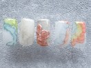ガラスみたいなお花デザイン