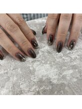 アンダーバーホワイト 大阪上本町店(_WHITE)/シアーブラックネイル