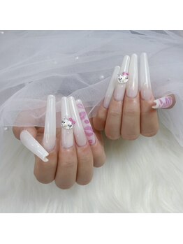 福松学園/キティちゃん風ネイル♪