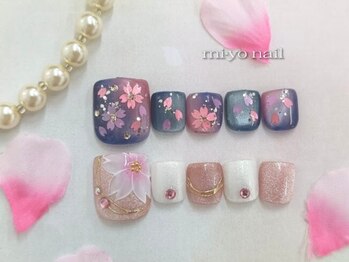 ★フット桜ネイル【定額¥9350】