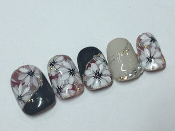 クリスタルネイル ボンベルタ橘店(CRYSTAL NAIL)/フラワーネイル
