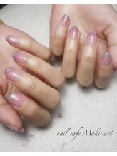 ネイルカフェ マキアート(nail cafe Maki art)/【カラグラ+フラッシュグラデ】