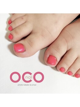 coral pedicure♪