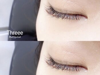 スリーネイルプラスアイラッシュ(Threee Nail+Eyelash)/カラーエクステ付け放/ブラウン