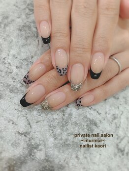 プライベート ネイルサロン マーマ(murmur)/レオパードフレンチ