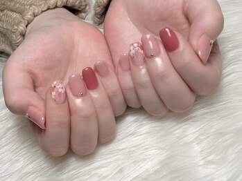 ヒールネイル(heal nail)/桜pink×sakuraアート