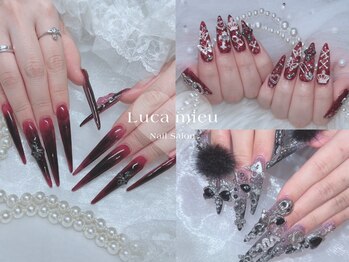 ルカミュー(Luca mieu)の写真/最旬の豊富なパーツ/カラーあり◎爪を伸ばせない方にもスカルプで可愛いネイルを♪デザインが映える指先に!