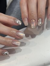 モアネイルズ(MORE-NAILS)/マグ×オーロラミラー×ホロお花