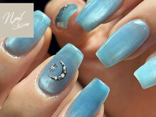 ネイルセッション(nail session)/月のワンポイント手描きアート