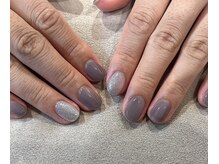 パラ スパ ガーデン 梅田店(para spa GARDEN)/シルバーラメがおしゃれなネイル