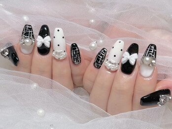 モノトーンネイル ¥8000+追加