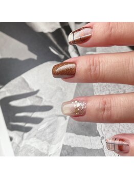 マグネットチェックネイル