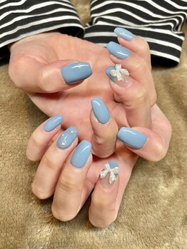ブルーリボンフレンチネイル