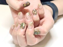 アンドミーネイル 蒲田(&me.nail)/ニュアンス ミラー 立体ネイル