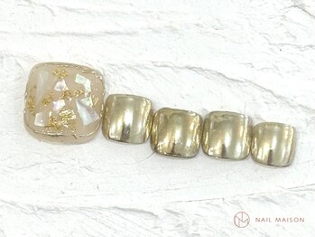 ネイルメゾン 池袋店(NAIL MAISON)/ゴールドミラーネイル¥7500