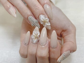 スペラ 大宮店(Spera)/3Dお花と海外クロス魅せるネイル