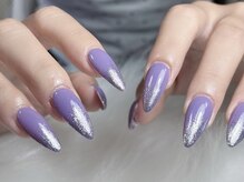 サリーネイルラボ(Sully Nail Lab)/成人式ネイル・シルバーラメグラ