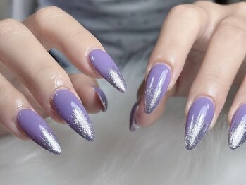 サリーネイルラボ(Sully Nail Lab)/成人式ネイル・シルバーラメグラ