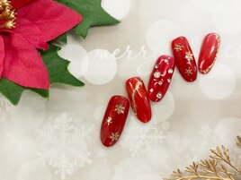 雪の結晶ミラーネイル