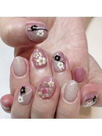 和柄☆梅ネイル