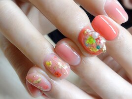 うる艶チークネイル♪