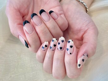 デリカ 溝の口店(DELICAT)/黒フレンチ×ハートホロ