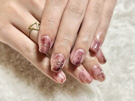 ニュアンスインクミラーネイル