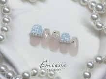 エミュー(Emieux)/水色ツイード